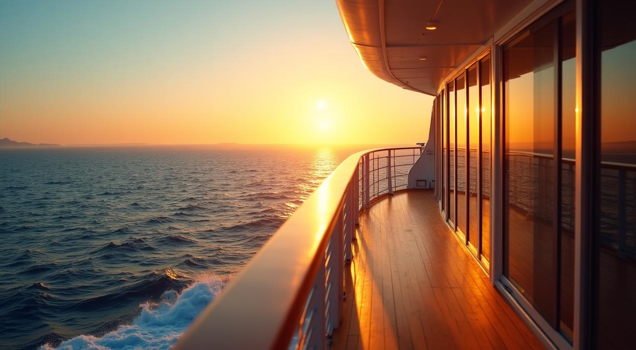 Veduta panoramica del Mar Mediterraneo al tramonto